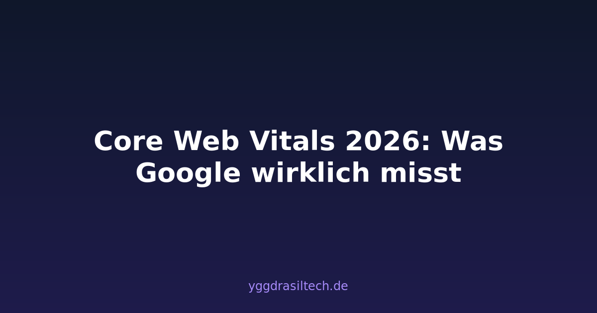 Core Web Vitals 2026: Was Google wirklich misst